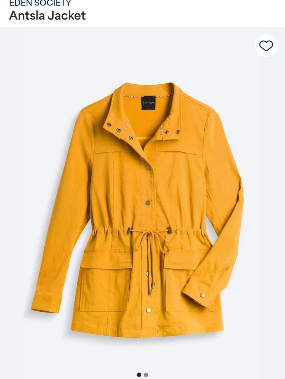 Eden Society Mustard Yellow Utility Jacket